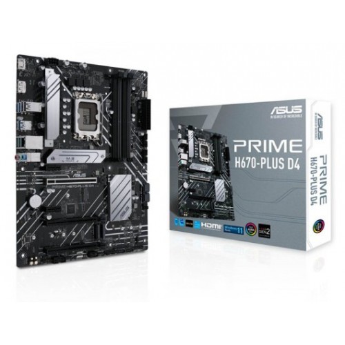 ASUS PRIME H670-PLUS D4 DDR4 5000(OC) HDMI DP M.2 ATX 1700p ASUS PRIME H670-PLUS D4 DDR4 5000(OC) HDMI DP M.2 ATX 1700p