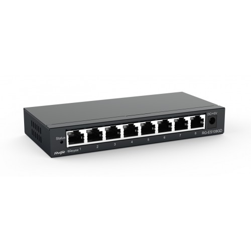 RUIJIE REYEE RG-ES108D 8 PORT 10/100 SWITCH METAL KASA RUIJIE REYEE RG-ES108D 8 PORT 10/100 SWITCH METAL KASA