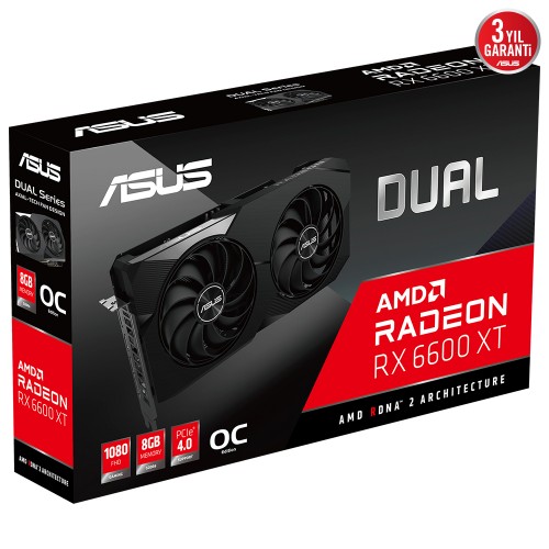 ASUS DUAL-RX6600XT-O8G 8GB GDDR6 DP HDMI 128BİT