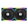 LIAN LI UNI FAN SL140 BLACK 2x140MM RGB KASA FANI LIAN LI UNI FAN SL140 BLACK 2x140MM RGB KASA FANI