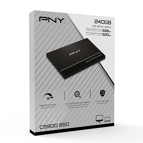 PNY CS900 240GB 535/500MB/s 2.5 SATA3 SSD Disk (SSD7CS900-240-PB)