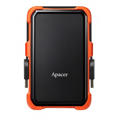 Apacer AC630 Siyah-Turuncu 1 TB Askeri Sınıf Darbeye Dayanıklı 2.5 USB 3.1 Taşınabilir Harddisk (AP1TBAC630T-1)