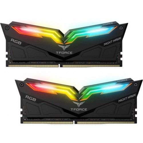 Team T-Force Night Hawk RGB Black 16GB (2x8GB) 3600MHz CL16 DDR4 Gaming Ram (TF1D416G3600HC18EDC01)