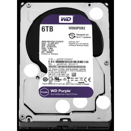 6TB WD Purple SATA 6Gb/s 64MB DV 7x24 WD60PURZ 6TB WD Purple SATA 6Gb/s 64MB DV 7x24 WD60PURZ