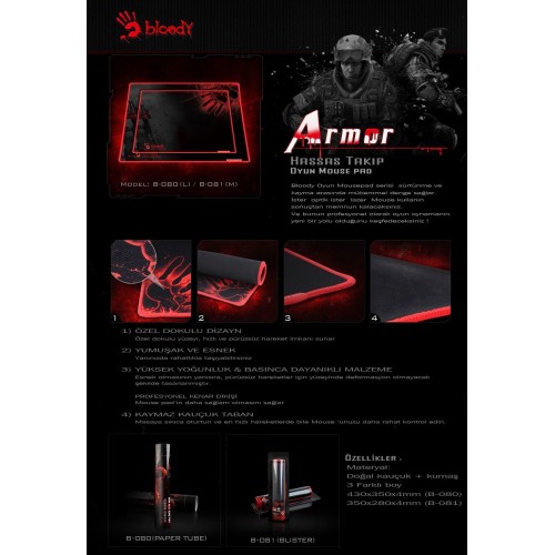 BLOODY B-081 MOUSE PAD MEDIUM (350x280x4m) BLOODY B-081 MOUSE PAD MEDIUM (350x280x4m)